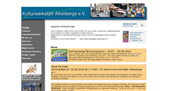 Desktop Screenshot of kulturwerkstatt-altenberge.de