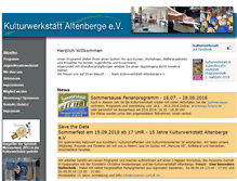 Tablet Screenshot of kulturwerkstatt-altenberge.de